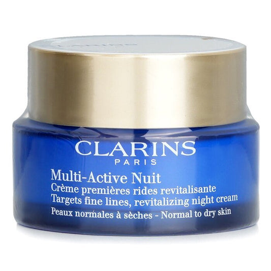 Clarins Multi-Active Nuit Cible les Rides Fines Crème de Nuit Revitalisante - Pour Peaux Normales à Sèches 50ml/1.7oz