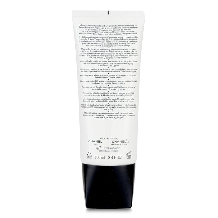 Chanel Hydra Beauty Masque De Nuit Au Camelia Hydrating Oxygenating Overnight Mask 100ml
