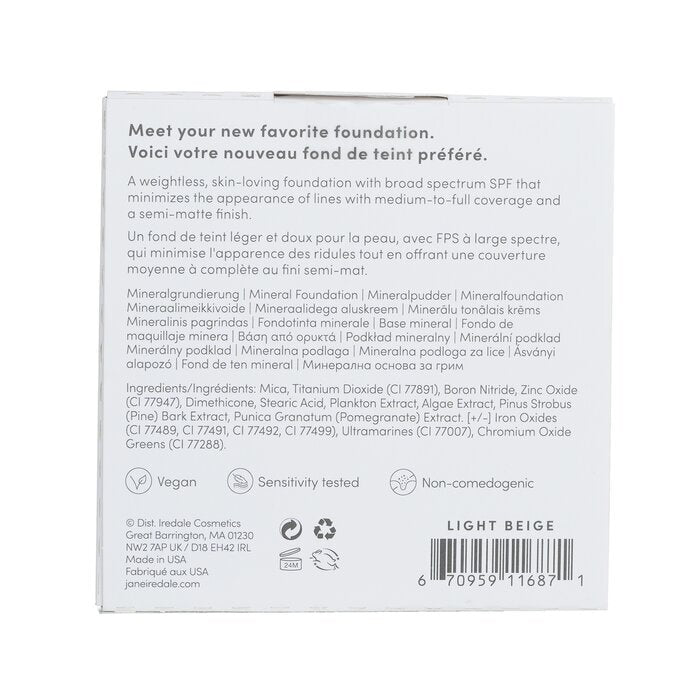 Jane Iredale PurePressed Base Mineral Foundation Refill SPF 20 - Light Beige 9.9g