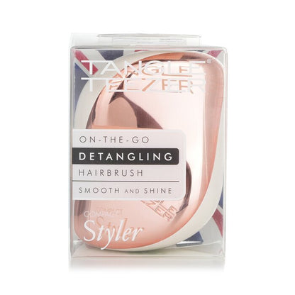 Tangle Teezer Compact Styler On-The-Go Detangling Hair Brush -  Ivory Rose Gold 1pc