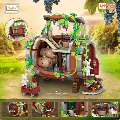 LOZ Mini Block - Year of the Rabbit Wine Barrel Building Bricks Set 26 x 19 x 8 cm