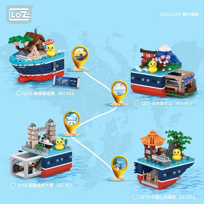 LOZ Duck Fleet Series - Mount Fuji Building Bricks Set Building Bricks Set 11 x 11 x 11cm
