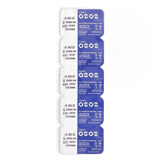 Clalen O2O2 Daily Clear -2.50 5pcs x 1 strip