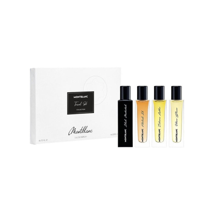 Collection Man Eau De Parfum (black Meisterstuck & Patchouli Ink & Extreme Leather & Vetiver Glacier) Travel Set 4x 15ml
